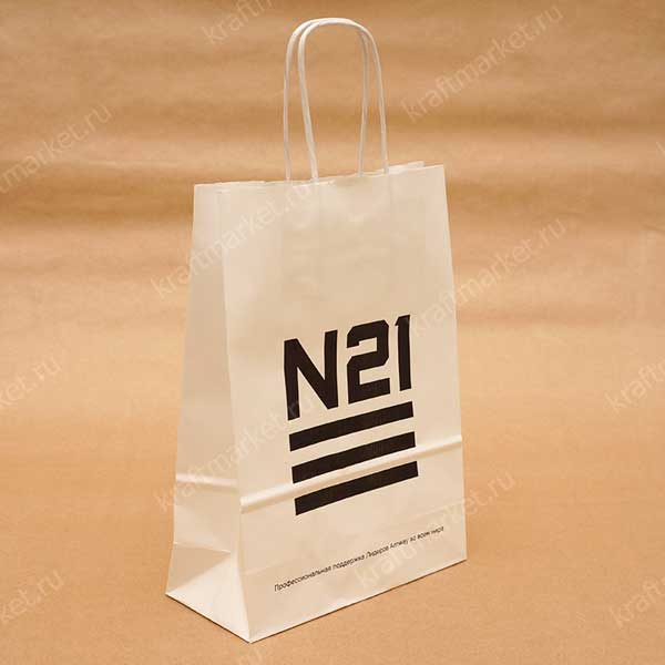 Крафт пакеты с логотипом 1 цвет N21