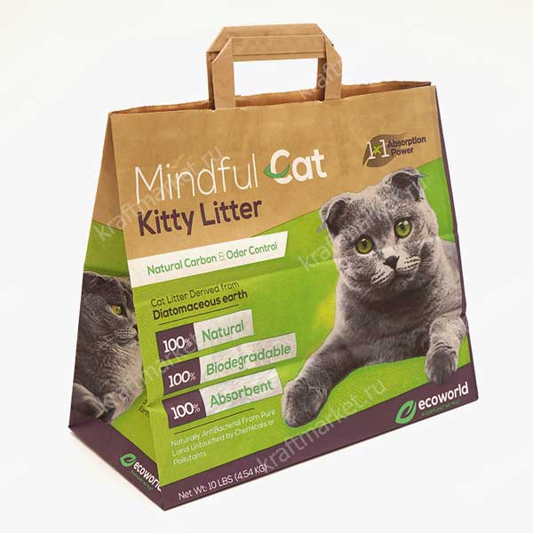 Крафт пакеты с логотипом 7 цветов Mindful Cat