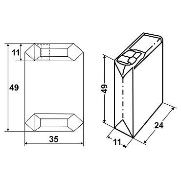 Мешки бумажные клапанные (закрытые) 49х35х11 2-сл. МК(п)