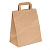 Крафт пакет бумажный 25х20х8 коричневый с плоскими ручками 100шт