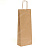 Крафт пакет бумажный 39х15х8 коричневый с кручеными ручками, под бутылку, по 10 шт