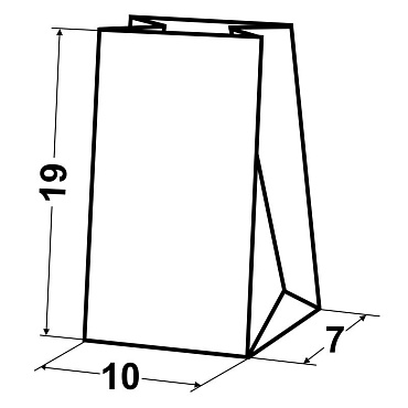 Пакет фасовочный 19,0х10,0х7,0 из белой крафт бумаги