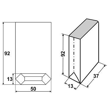 Мешки бумажные открытые 92х50х13 2/1-сл. УМК(п50)