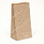 Пакет фасовочный с готовым принтом 19,0х10,0х7,0 из коричневой крафт бумаги,"восточный орнамент бел"