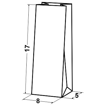 Пакет фасовочный 17,0х8,0х5,0 из белой бумаги