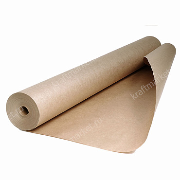 Крафт бумага в рулонах Ф840мм, длина 75м (70гр/м)