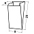 Пакет с плоским дном 25х8х5 из белой фольгированной бумаги