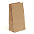 Пакет фасовочный 32,0х22,0х11,0 из коричневой крафт бумаги